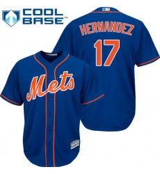 Youth Majestic New York Mets #17 Keith Hernandez Authentic Royal Blue Alternate Home Cool Base MLB Jersey