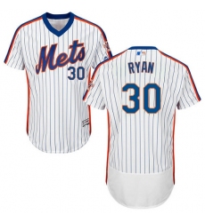 Men's Majestic New York Mets #30 Nolan Ryan White Alternate Flex Base Authentic Collection MLB Jersey