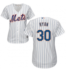 Women's Majestic New York Mets #30 Nolan Ryan Authentic White Home Cool Base MLB Jersey