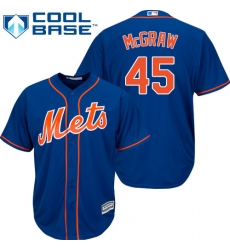 Men's Majestic New York Mets #45 Tug McGraw Replica Royal Blue Alternate Home Cool Base MLB Jersey