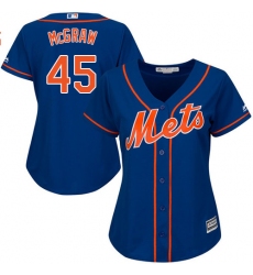 Women's Majestic New York Mets #45 Tug McGraw Authentic Royal Blue Alternate Home Cool Base MLB Jersey