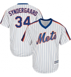 Youth Majestic New York Mets #34 Noah Syndergaard Authentic White Alternate Cool Base MLB Jersey