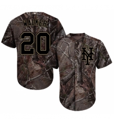 Men's Majestic New York Mets #20 Neil Walker Authentic Camo Realtree Collection Flex Base MLB Jersey