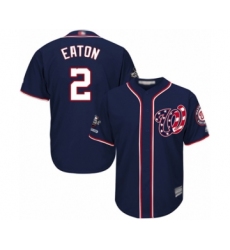Youth Washington Nationals #2 Adam Eaton Authentic Navy Blue Alternate 2 Cool Base 2019 World Series Champions Baseball Jersey