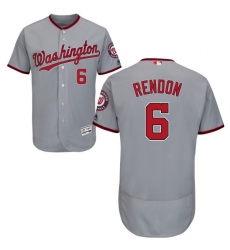 Men's Majestic Washington Nationals #6 Anthony Rendon Grey Road Flex Base Authentic Collection MLB Jersey