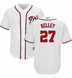 Youth Majestic Washington Nationals #27 Shawn Kelley Authentic White Home Cool Base MLB Jersey