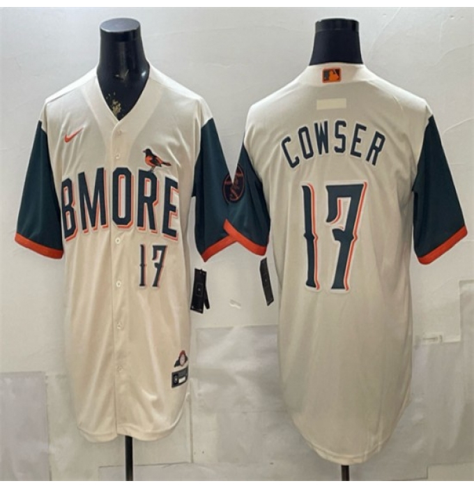 Men's Baltimore Orioles #17 Colton Cowser Natural 2026 City Connect Stadium Stitched Baseball Jersey