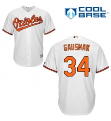 Men's Majestic Baltimore Orioles #34 Kevin Gausman Replica White Home Cool Base MLB Jersey