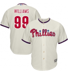 Youth Majestic Philadelphia Phillies #99 Mitch Williams Replica Cream Alternate Cool Base MLB Jersey