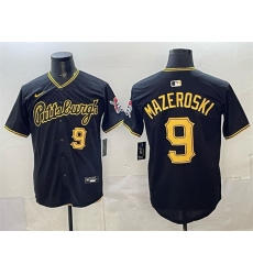 Men's Pittsburgh Pirates #9 Bill Mazeroski Black Limited Stitched Baseball Jersey