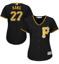 Women's Majestic Pittsburgh Pirates #27 Jung-ho Kang Authentic Black Alternate Cool Base MLB Jersey