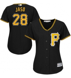 Women's Majestic Pittsburgh Pirates #28 John Jaso Replica Black Alternate Cool Base MLB Jersey