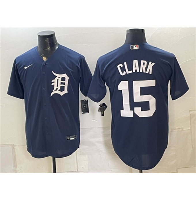 Men's Detroit Tigers #15 Max Clark Navy 2026 Cool Base Stitched Baseball Jersey