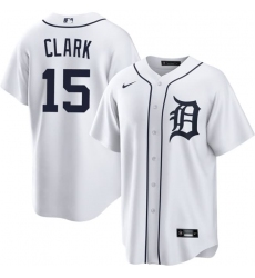Men's Detroit Tigers #15 Max Clark White 2026 Cool Base Stitched Baseball Jersey