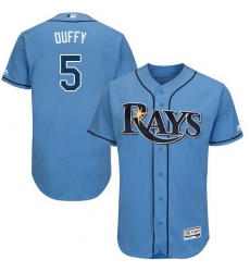 Men's Majestic Tampa Bay Rays #5 Matt Duffy Alternate Columbia Flexbase Authentic Collection MLB Jersey