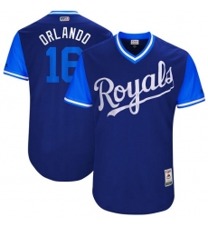 Men's Majestic Kansas City Royals #16 Paulo Orlando 