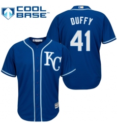 Youth Majestic Kansas City Royals #41 Danny Duffy Authentic Blue Alternate 2 Cool Base MLB Jersey