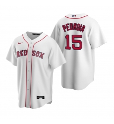 Men's Nike Boston Red Sox #15 Dustin Pedroia White Home Stitched Baseball Jersey