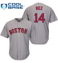 Youth Majestic Boston Red Sox #14 Jim Rice Authentic Grey Road Cool Base MLB Jersey