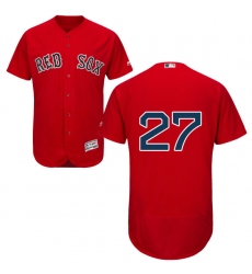 Men's Majestic Boston Red Sox #27 Carlton Fisk Red Alternate Flex Base Authentic Collection MLB Jersey