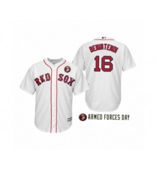 Men's  Boston Red Sox 2019 Armed Forces Day i #16 Andrew Benintendi  White Jersey