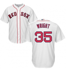 Youth Majestic Boston Red Sox #35 Steven Wright Replica White Home Cool Base MLB Jersey