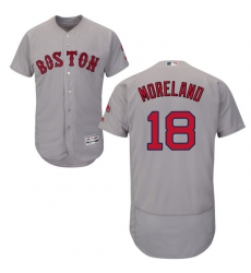 Men's Majestic Boston Red Sox #18 Mitch Moreland Grey Flexbase Authentic Collection MLB Jersey