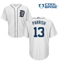 Youth Majestic Detroit Tigers #13 Lance Parrish Replica White Home Cool Base MLB Jersey