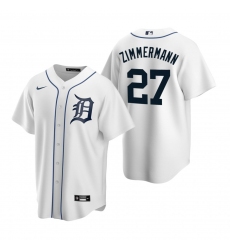 Men's Nike Detroit Tigers #27 Jordan Zimmermann White Home Stitched Baseball Jersey