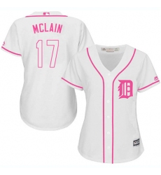 Women's Majestic Detroit Tigers #17 Denny McLain Authentic White Fashion Cool Base MLB Jersey