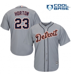 Men's Majestic Detroit Tigers #23 Willie Horton Replica Grey Road Cool Base MLB Jersey