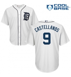 Men's Majestic Detroit Tigers #9 Nick Castellanos Replica White Home Cool Base MLB Jersey