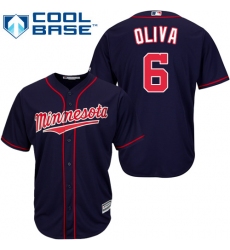 Youth Majestic Minnesota Twins #6 Tony Oliva Replica Navy Blue Alternate Road Cool Base MLB Jersey