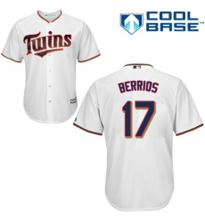 Men's Majestic Minnesota Twins #17 Jose Berrios Replica White Home Cool Base MLB Jersey