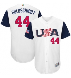 Youth USA Baseball Majestic #44 Paul Goldschmidt White 2017 World Baseball Classic Authentic Team Jersey