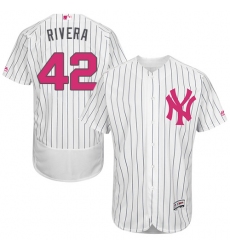 Men's Majestic New York Yankees #42 Mariano Rivera Authentic White 2016 Mother's Day Fashion Flex Base MLB Jersey