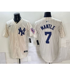 Men's New York Yankees #7 Mickey Mantle Cream 2026 Field of Dreams Stadium Stitched Baseball Jersey
