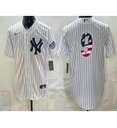 Men's New York Yankees #9 Roger Maris White 2026 USA 250 Fourth of July Home Stadium Stitched Jersey