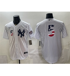 Men's New York Yankees #5 Joe DiMaggio White 2026 USA 250 Fourth of July Home Stadium Stitched Baseball Jersey