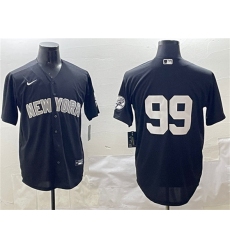 Men's New York Yankees #99 Aaron Judge Black Cool Base Stitched Baseball Jersey