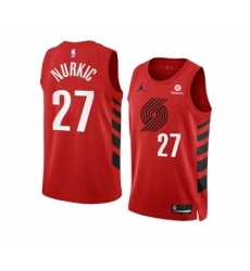 Men's Portland Trail Blazers #27 Jusuf Nurkic 2022-23 Red Statement Edition Swingman Stitched Basketball Jersey
