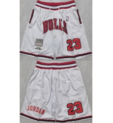 Mens Chicago Bulls #23 Michael Jordan Black Shorts (Run Small)