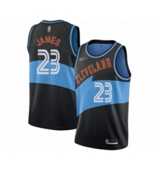 Youth Cleveland Cavaliers #23 LeBron James Swingman Black Hardwood Classics Finished Basketball Jersey