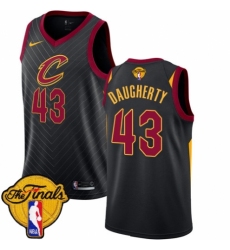 Men's Nike Cleveland Cavaliers #43 Brad Daugherty Authentic Black 2018 NBA Finals Bound NBA Jersey Statement Edition