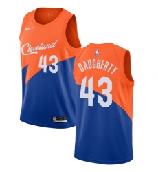 Women's Nike Cleveland Cavaliers #43 Brad Daugherty Swingman Blue NBA Jersey - City Edition