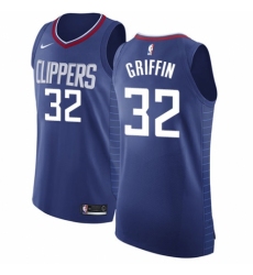 Men's Nike Los Angeles Clippers #32 Blake Griffin Authentic Blue Road NBA Jersey - Icon Edition