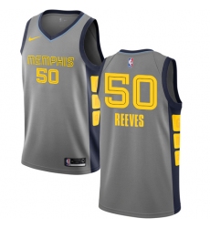 Men's Nike Memphis Grizzlies #50 Bryant Reeves Swingman Gray NBA Jersey - City Edition