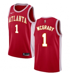 Women's Nike Atlanta Hawks #1 Tracy Mcgrady Swingman Red NBA Jersey Statement Edition
