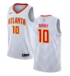 Youth Nike Atlanta Hawks #10 Mike Bibby Authentic White NBA Jersey - Association Edition