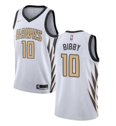 Youth Nike Atlanta Hawks #10 Mike Bibby Swingman White NBA Jersey - City Edition